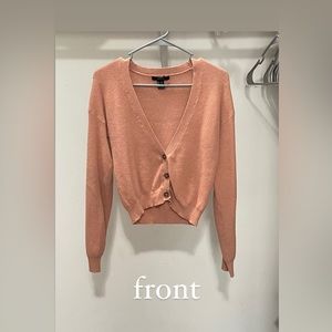 soft, reddish-orange cardigan from forever 21.